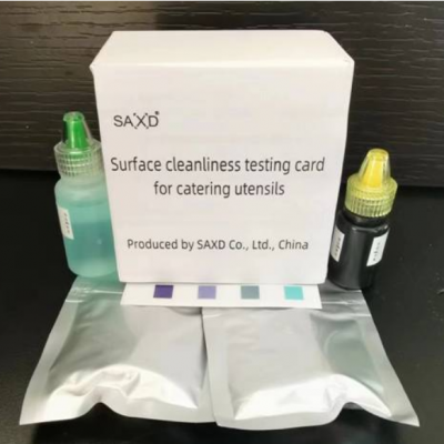 On site rapid detection of surface cleanliness of catering utensils