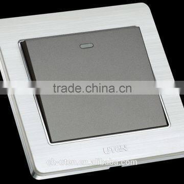 Hot sell! wall switch, 1 gang 1 way lighting switch Aluminium alloy panel