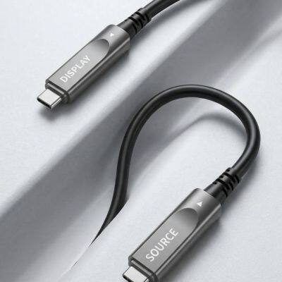 كابل بصري نشط USB-C بطول 10 أمتار، يدعم فيديو بدقة 8K ونقل بيانات بسرعة 10 جيجابت/ثانية، مزود بتقنية الشحن السريع PD70W photo-3