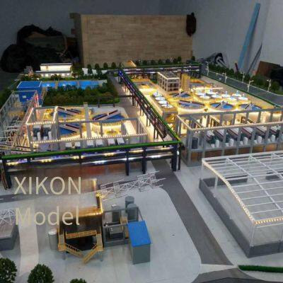 Custom-made Sand Table Models of Sewage Treatment Equipment. Production of Sand Table Models of Environmental Protection Equipment.
