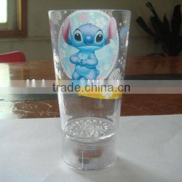 2014 summer custom projector cup, colorful glow in the darks cups , glow plastic cups for pub supplies