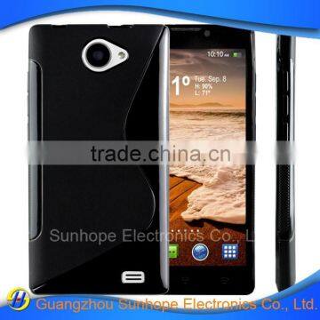 S line wave pattern design tpu case for WOXTER ZIELO Z-420 HD