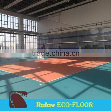 Easy Cleaning Ralav PVC Sports Flooring for Volleyball Court