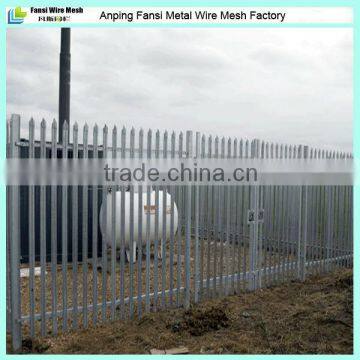 Hot dip galvanised w-section 1.8m high double leaf steel palisade gate