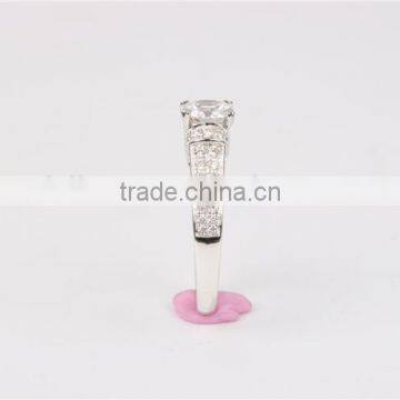 Custom 925 Sterling Silver Engagemet Ring With AAA Zircon Prong Setting 2016 photo-5