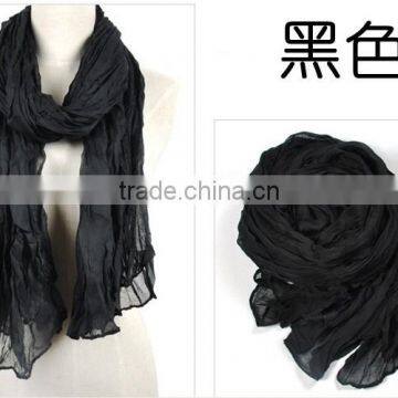 Cheap Voile Polyester Solid Color Lady Scarf photo-4