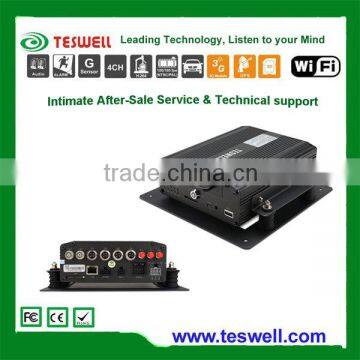 Mobile dvr with GPS 3G WIFI 4 ch heavy duty MDVR for bus truck taxi CE FCC certificate passed