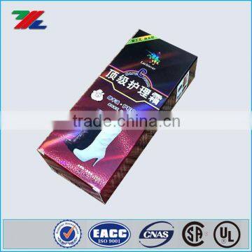 Top quality laser silver hot stamping factory price color paper box