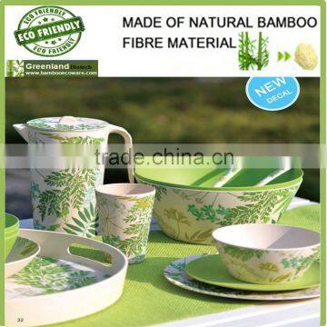 2015 hot sale bamboo fiber tableware dishes, home kitchenware dinner set