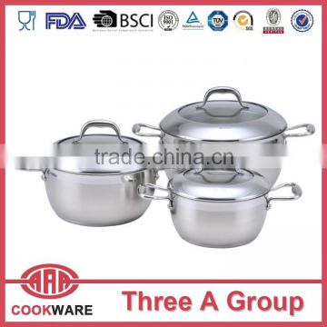 8pcs high quality stainless steel kitchenware with induction bottom