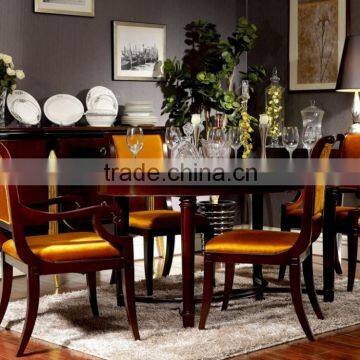 Restaurant solid wood round table and chairs set XYN504