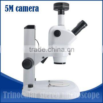 0.8X-5X trinocular zoom stereo microscope for industry