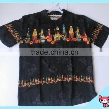 2014 In Stock Sample Summer Beach Shirt Hawaiian Shirt for Men