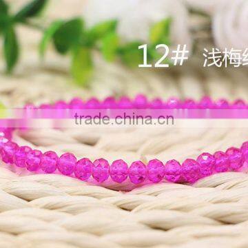 Hotpink 2mm to 12mm 64 Colors Stocks Wholesales Factory Price Loose Crystal Facted Roundelles Glass Beads for Jewelry Cheapest