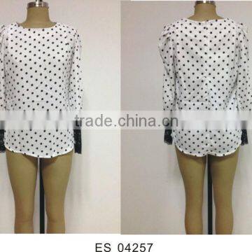 Ladies chiffon long sleeve Korean style blouse