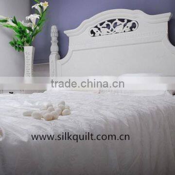 Silk Cotton Sateen Jacquard Quilt Cover Set With Filling