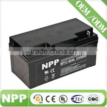 12v60ah rechargeable 12 volt deep cycle gel storage sla battery