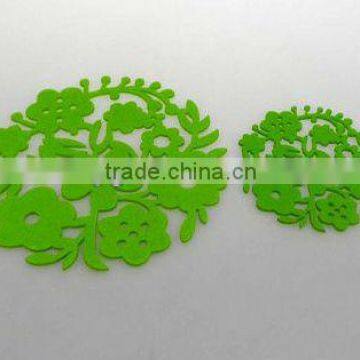 home decorative and fashion beautiful felt cup coaster