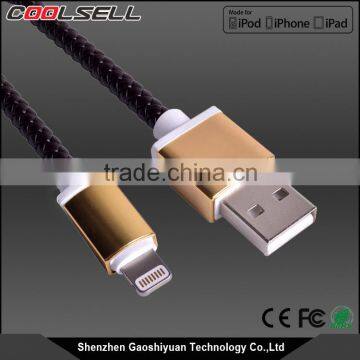 High Quality Mfi Certified With Fashion PU Leather 8pin USB Data Sync Charge Cable for IPhone 5/6 photo-3