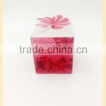 Print pink PET folding box for gifts packaging , cosmetic items , promotion items , underwear packaging