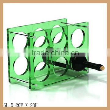 square acrylic wine rack shelf ,wine bottle holder