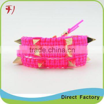 Amusing braided cotton girls bracelet