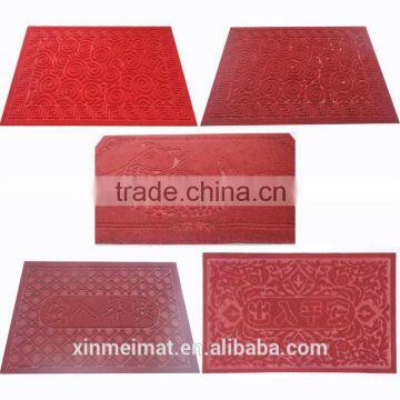 anti-slip polyester pvc backing customizable flooring mat