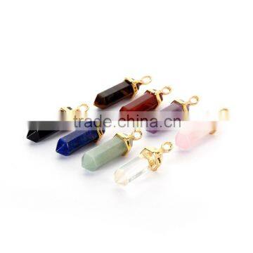 Gorgeous 1pcs Amethyst Gold Plated Fashion Jewelry Necklace Pendant (Chain is not Included)