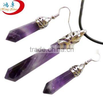 Natural Amethyst Gemstone Earrings