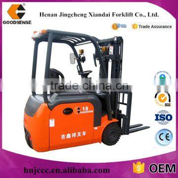 High Quality AC motor 3-Wheel Electric China Forklift Truck with CE for sale