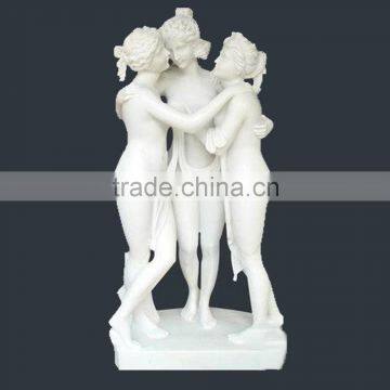 Hand Carving Natural Stone Nude Character Statue