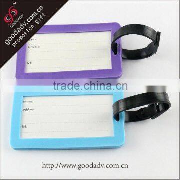 (tourist novelty travel products)soft PVC luggage tag/name card