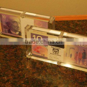 Transparent Acrylic Money Souvenir Holder