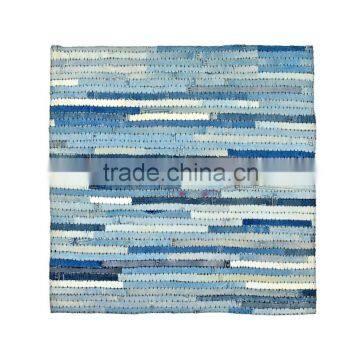 Natural Fibres Denim Stripe Pattern Prayer Rug