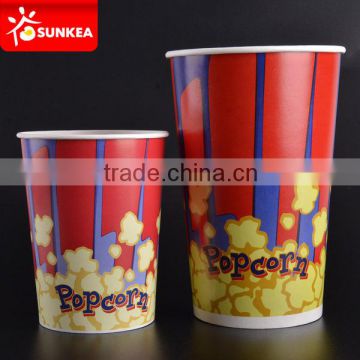 32oz Food grade Paper Popcorn Cup, popcorn bucket with round bottom