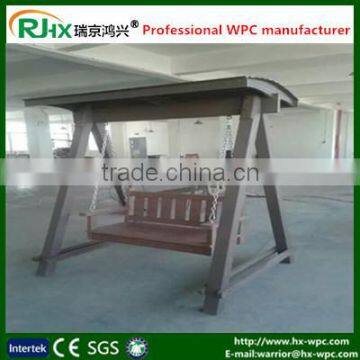 Wood plastic composite material for outdoor portable table and chairs