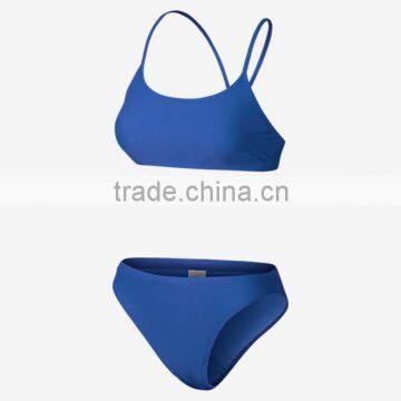 Women's Two-Piece Swimsuit Strappy Blank Halter Push up Bikini Tankinis