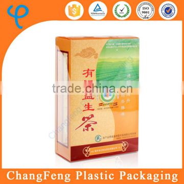 plastic tea packaging box window boxes