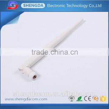 850Mhz foldable L shape indoor rubber antenna/5dBi omni portable RF antenna with SMA-Male and white color