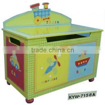 Kids Wooden Vehicle Design Toy Box/ Chest