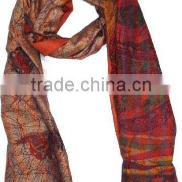 All Over Hand Stiched Indian Silk Kantha Scarves photo-2