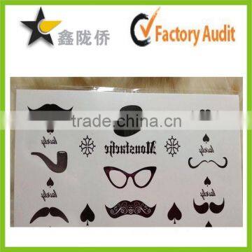 customized high qualit 3d tattoo sticker,face tattoo sticker,skin safe temporary tattoo sticker