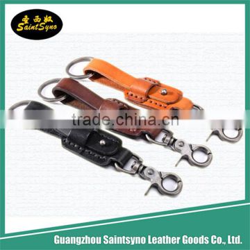 Wholesale promotional handmade custom leather keychain handmade key chain