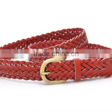 fashion ladies braided leather belt