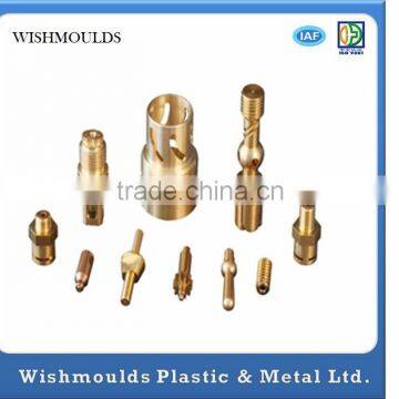 Customized Precise turning metal parts, made of brass material, more than 400 CNC machines in service