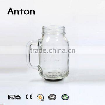 16oz Straw and Tin Lid Mason Jar With Handle photo-3