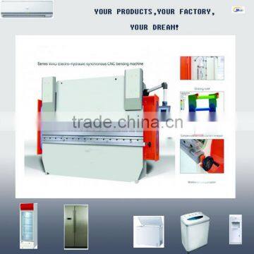 sheet bending machine,hydraulic plate bending machine, hydraulic bender WC67K-125T3200 refrigerator equipment