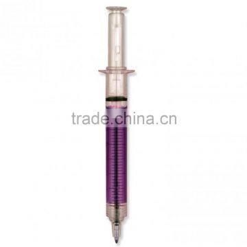 Lot 60 Novelty Plastic Purple Syringe Pens Fashion Collectible Injection Needle Shape Ballpoint Pen for Hospital Doctor Nurse