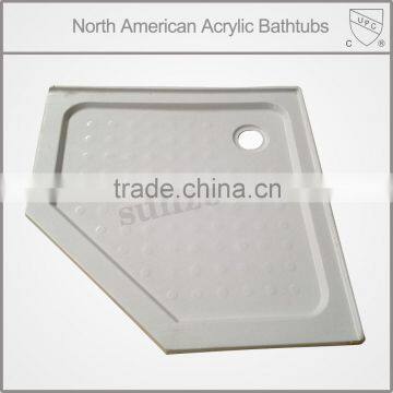 cUPC tile flange shower tray,800x800 acrylic shower tray,corner shower base