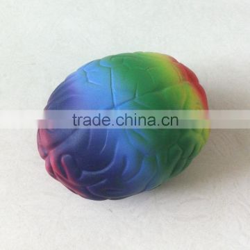 rainbow colors brain pu ball